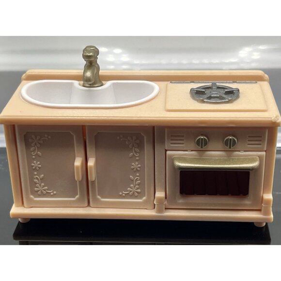 Sylvanian Calico Critters Kitchen Sink Stove Top Oven One Piece Unit Replacement - Picture 1 of 12
